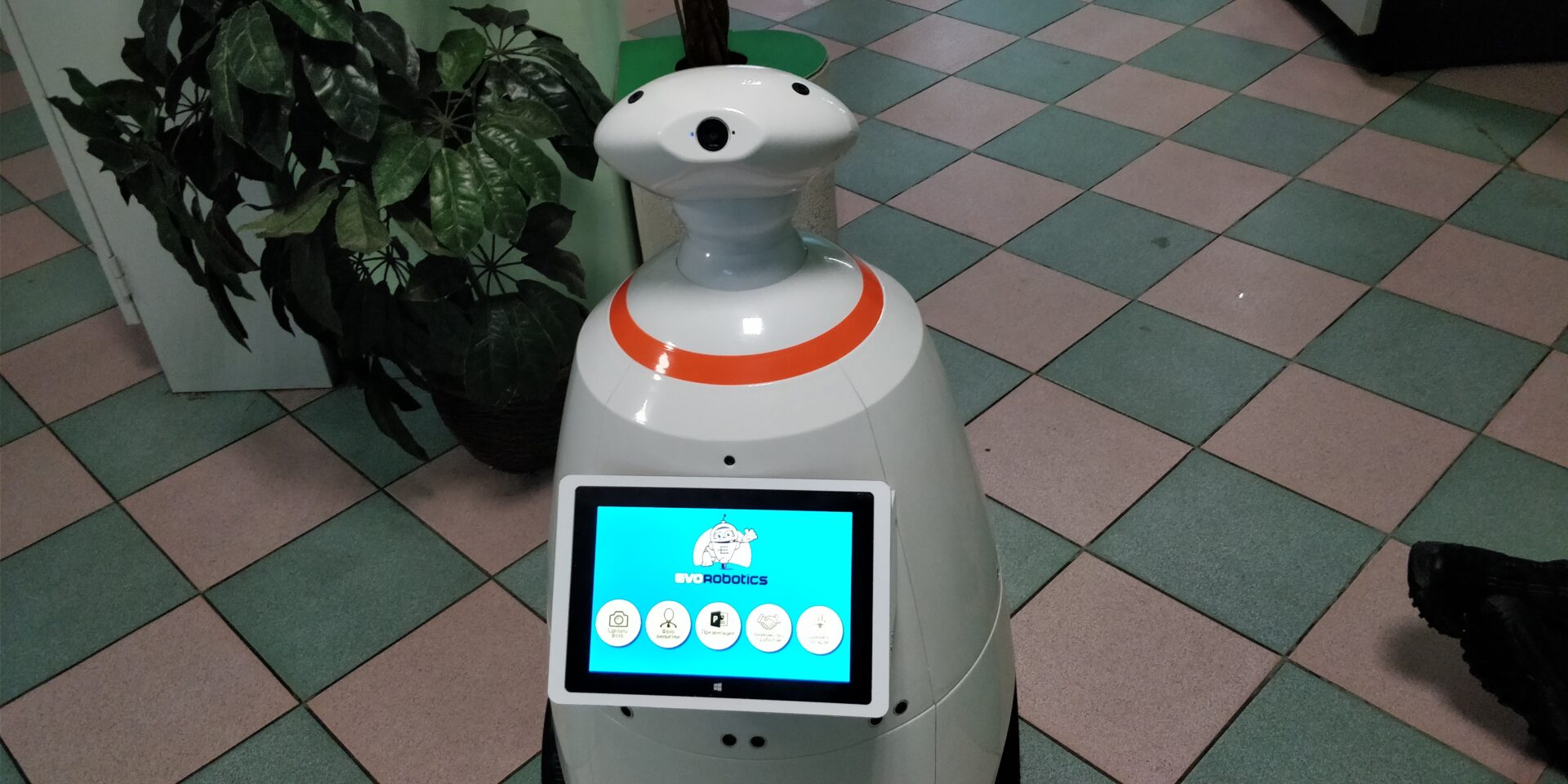 Робот R.Bot 100 Plus для выставочной компании «Эво Роботикс» г. Челябинск. Аренда промо робота – новое слово в маркетинге